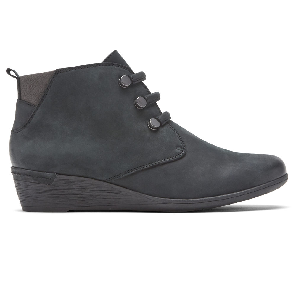 Rockport Boots For Womens Black - Cobb Hill Devyn Chukka - DZ2368907